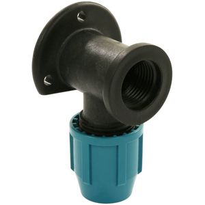 Muurplaat voor PE/tyleen - 16mm x 1/2 Binnendraad - 16 bar