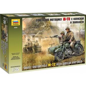 Zvezda Soviet Motorcycle M-72 Sidecar & Crew + Ammo by Mig lijm