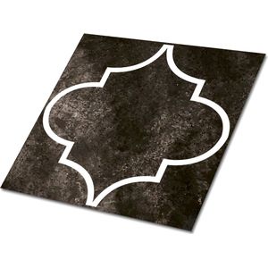 Tulup PVC Tegels - Arabisch Patroon Vinyl Tegels - 30 cm x 30 cm - Grijs Vinyl Wandtegels - Verpakking van 9 stuks - Zelfklevende Vinyltegels - Mozaïek Plaktegels - Vinyl Tegels Zelfklevend - Plaktegels keuken en Badkamer