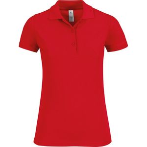 Polo Dames M B&C Kraag met knopen Korte mouw Red 100% Katoen