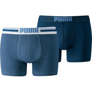 PUMA Placed Logo Boxershort - 2-pack - Denim - Maat S