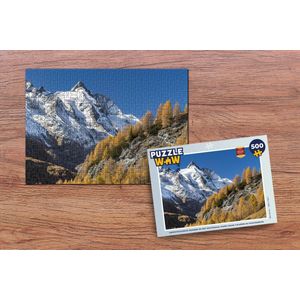 Puzzel Herfstkleurige dennen in het Nationaal park Hohe Tauern in Oostenrijk - Legpuzzel - Puzzel 500 stukjes