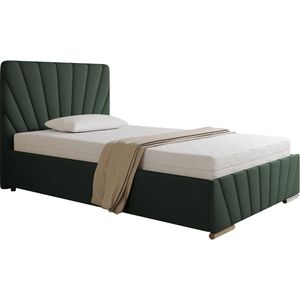 Tweepersoonsbed / Eenpersoonsbed RAY 120x200 cm met opbergruimte, lattenbodem en pocketveringmatras H3 (19 cm hoog)