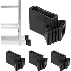Set van 4 rubberen laddervoetjes - 50 x 20 mm - Vervangende ladderdoppen - Antislip laddervoetjes - Beschermkappen voor ladders - Universeel - Voor thuis en op het werk