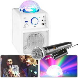 Karaoke set voor kinderen - Vonyx SBS50W - Draadloze karaokeset met Bluetooth en draadloze microfoon