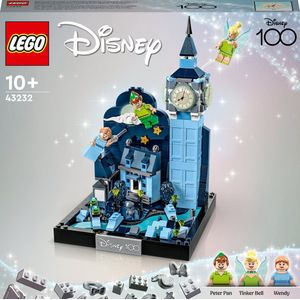 LEGO 43232 Disney Peter Pan en Wendy vliegen over Londen Skyline Diorama Set met glow-in-the-dark Big Ben Model en Personages incl. Tinkelbel, Cadeau voor Tieners, Vrouwen en Mannen vanaf 10 jaar