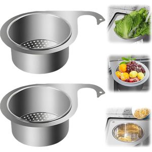 Inovra ® Roestvrijstalen Multifunctionele Afvoerbak voor Keuken met Makkelijke Installatie en Onderhoud