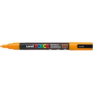 Krijtstift - Chalkmarker - Universele Marker - Uni Posca Marker - 3 oranje - PC-3M - 0,9mm - 1,3mm - 1 stuk