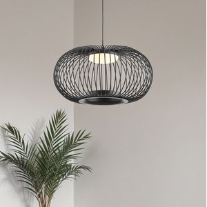 Zwarte hanglamp Kato met 3-staps dim