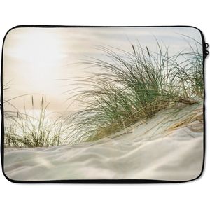 Laptophoes 17 inch - Duinen aan de Waddenzee - Laptop sleeve - Binnenmaat 42,5x30 cm - Zwarte achterkant