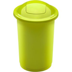 Plafor Top Bin, Prullenbak voor afvalscheiding - 50L – Groen- Afvalbak voor gemakkelijk Afval Scheiden en Recycling - Afvalemmer - Vuilnisbak voor Huishouden, Keuken en Kantoor - Afvalbakken - Recyclen