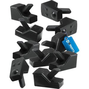10x Dparts pannendrager voetje schuin - geschikt voor Bauknecht Whirlpool - rubber dopje kookplaat fornuis - voet dopjes - nr. 484000000840 - 480121103666