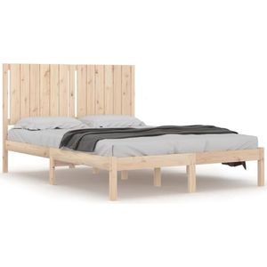 vidaXL - Bedframe - zonder - matras - massief - grenenhout - 140x190 - cm