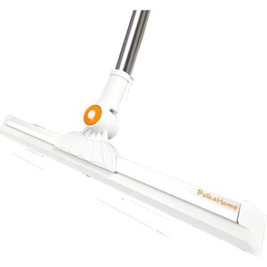 PolkaHome Magische Siliconen Rubberen Bezem en Vloertrekker – 135cm Uitschuifbare Douchewisser & Wisser | Multifunctionele Vloerwisser en Raamtrekker – Voor Droog & Nat Gebruik (Wit)
