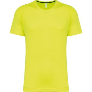 SportT-shirt Heren L Proact Ronde hals Korte mouw Fluorescent Yellow 100% Polyester