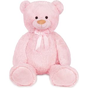 BRUBAKER - XXL Teddybeer 100 cm - Zacht Speelgoed Knuffel - Teddybear Groot - Knuffelbeer - Roz