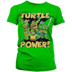 Teenage Mutant Ninja Turtles Dames Tshirt -XL- Turtle Power! Groen