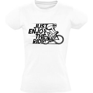 Just Enjoy The Ride Dames T-shirt - wielrennen - bike - fietsen - cadeau - kado - shirt