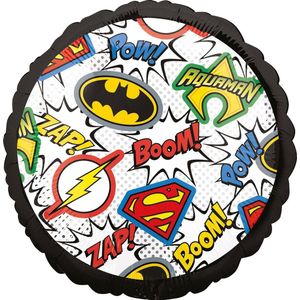 Amscan Folieballon Justice League 43 Cm Zwart/wit