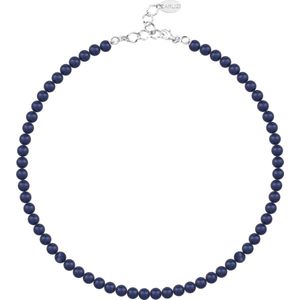 ARLIZI 1189 Parelketting - Dames - 925 Zilver - 42 cm - 6 mm - Blauw