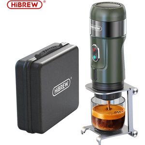 Draagbare Koffie-Ervaring: HiBrew 3-in-1 Koffiezetapparaat - Capsule-Espressomachine voor Dolce Gusto, Nes Capsules en Potkoffie (Marinegroen)