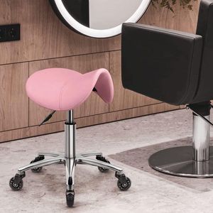 Draaibare Kruk - Rolling stool Rocking chair Work stool with adjustable backrest Swivel Stool