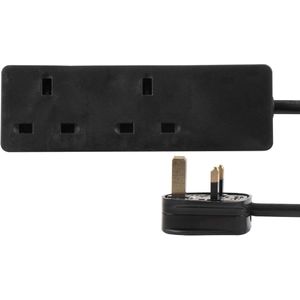 Tweepolige Stekkerdoos 0.5m - Zwart
