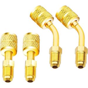R410A 5/16"" SAE Vrouwelijk naar 1/4"" SAE Mannelijke Flare Adapter Set voor Airconditioners HVAC - 4 stuks
