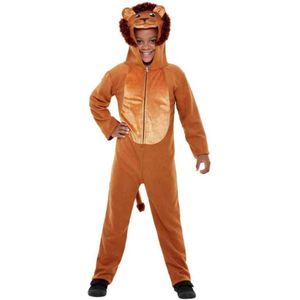Smiffy's - Leeuw & Tijger & Luipaard & Panter Kostuum - Jungle Koning Leeuwenbrul Kind Kostuum - bruin - Large - Carnavalskleding - Verkleedkleding