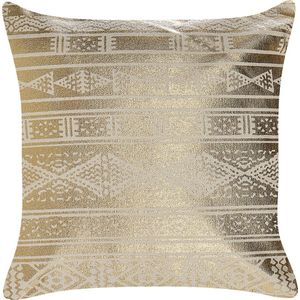 OUJDA - Sierkussen set van 2 - Goud - 50 x 50 cm - Katoen