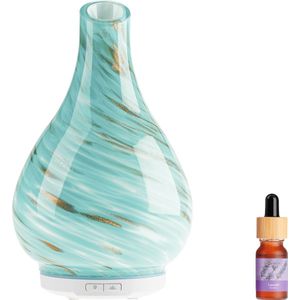 Whiffed® Luxe Aroma Diffuser Incl. Etherische olie - Lavendel - Geurverspreider met Glazen Design - 8 uur Aromatherapie - Tot 80m2 - Essentiële Olie Vernevelaar & Diffuser