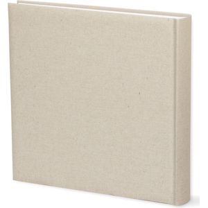 31 x 31 Fotoalbum - Omslag van Linnen Stof - 80 Pagina's met Zijdepapier - Ecru