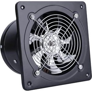 Badkamer Ventilator Industriële Energieverbruik Stille Werking - Afvoerventilator 200 mm Buisventilator Wandventilator Toevoerlucht Badkamer Keuken Toilet Zwart