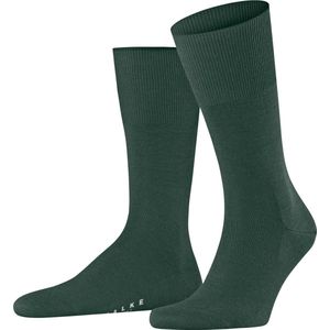 FALKE Airport warme ademende merinowol katoen sokken heren groen - Maat 43-44