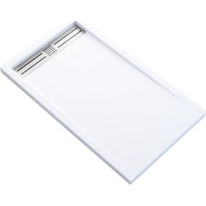Klea Elite Composietsteen Douchevloer 120x80x3cm Wit