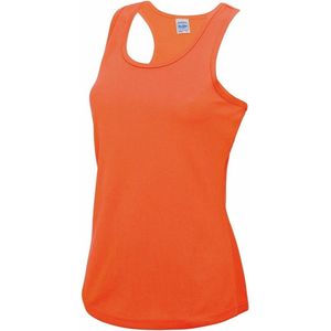 AWDis sport singlet voor dames - oranje - mouwloos shirtje - polyester - lucht doorlatend - snel drogend S