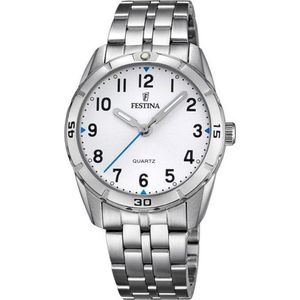 Festina F16907/1 Junior - Horloge- Staal - Zilverkleurig - 32.6 mm
