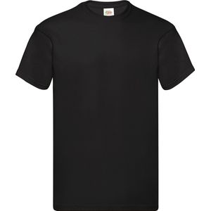 Zwart 2 Pack t-shirt Fruit of the Loom Original maat S