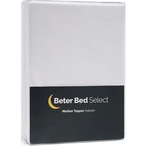 Beter Bed Select Molton Topper 100 x 200 cm - Matrasbeschermer - Matrashoes - 10 cm - Wit