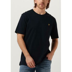 Lyle & Scott Slub T-shirt Polo's & T-shirts Heren - Polo shirt - Donkerblauw - Maat XS