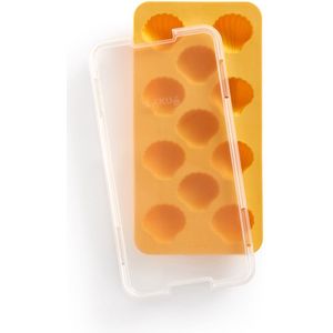Lékué IJsblokjesvorm met deksel, Schelpjes - Yellow