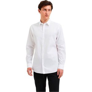 Selected Nathan-solid Shirt Met Lange Mouwen Wit 3XL Man