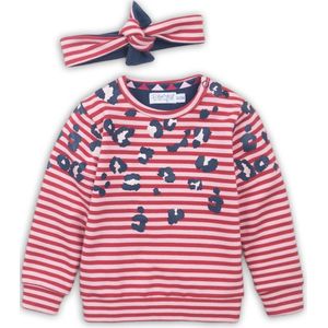 Dirkje - Baby sweater + headband - Red + pink - Vrouwen - Maat 86