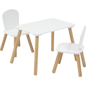 Tafel met 2 Stoelen voor Kinderen Dylano Wit