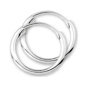 YO&NO - Oorbellen - Zilver - Oorringen -  Ronde buis - 1.5mm - 20mm - Sieraden vrouw - 925 Zilver