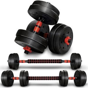 Luxari – 3 in 1 Halterset Pro - 20 KG – Verstelbare Halterset - Milieuvriendelijk - Duurzaam materiaal - Dumbell Set