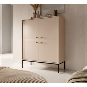 Meubella - Dressoir Moreno - Beige - 104 cm - Hoog