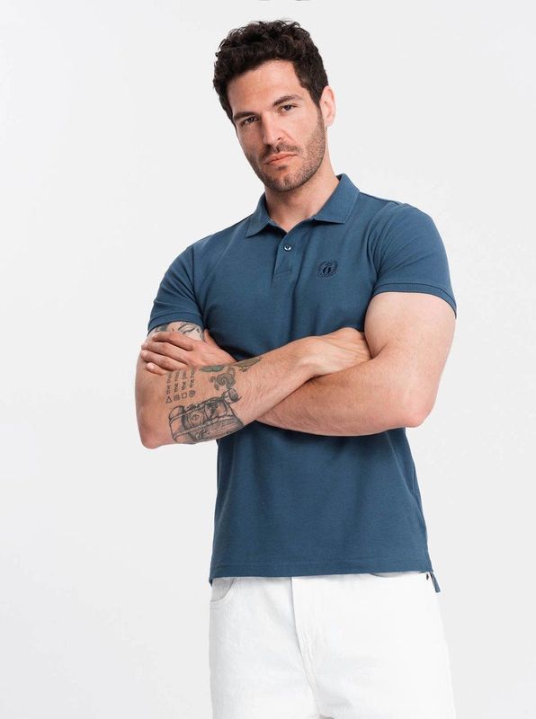 Italian Style - Poloshirt Heren - Korte Mouw - Donkerblauw - Italianstyle