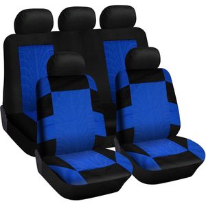 Autostoelhoezen Set Universele stoelbeschermer Autostoelhoezen Voorstoelen en achterstoelen Autostoelhoes Zwart Blauw