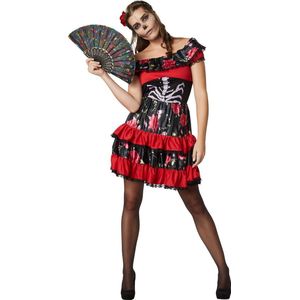 dressforfun - Griezelige señorita XXL - verkleedkleding kostuum halloween verkleden feestkleding carnavalskleding carnaval feestkledij partykleding - 302014